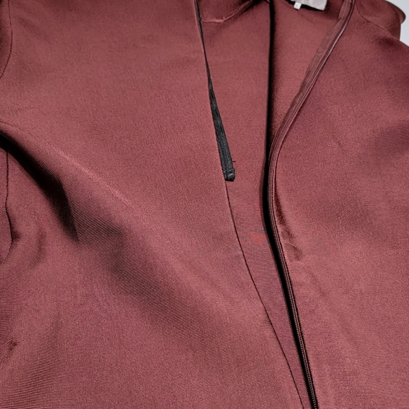 House of CB Marron Long Sleeve Bodycon Pencil Dress Smooth Spandex Size Large - Picture 9 of 15